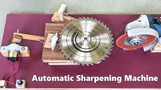 How to Make an Automatic Saw blade Sharpening machine at Home [upl. by Enialb]