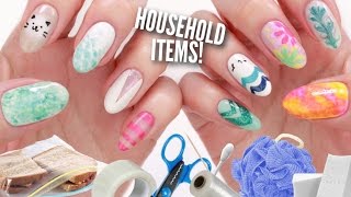 10 Nail Art Designs Using Household Items The Ultimate Guide [upl. by Asirehc]