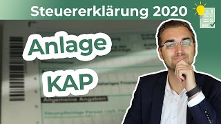 Steuererklärung 2020  Anlage KAP ausfüllen [upl. by Egwin]