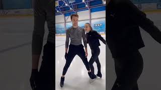 Vasilisa Kaganovskaya and Maxim Nekrasov practice for test skates [upl. by Assetan]