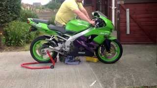 Kawasaki Ninja ZX9R C2 End Can Cut Off LOUD [upl. by Pacificia]