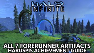 Halo Infinite  All 7 Forerunner Artifacts Location Guide  Haruspis Achievement [upl. by Ydualc]