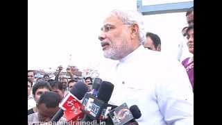 Narendra Modi opens a cablestayed bridge in Bhavnagar [upl. by Roti]