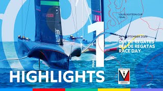 Louis Vuitton Cup Final Day 1 Highlights [upl. by Fahy]