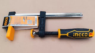 Ingco f clamp best f clamp for wood working ingco clamp woodworking fclamp tools [upl. by Aala727]