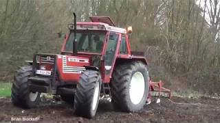 cultivatingFiatagri 9090Steeno cultivator soundcultiverenLandbouwwerken Sools2019 [upl. by Eneli]