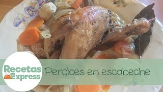 Cómo hacer perdices en escabeche 🍽 COCINA DE CAZA  Recetas Express [upl. by Eneroc]