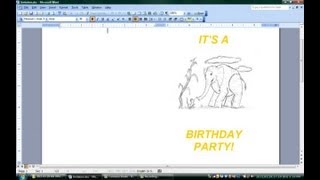 How to Make Folded Invitations With Microsoft Word  Microsoft Office Software [upl. by Eirrotal]