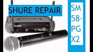 Shure BLX2SM58 Handheld Wireless Microphone Repair  PART 1 [upl. by Ynatsed]