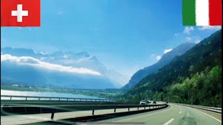 Driving from Switzerland to Italy  Milan border  Gotthard Tunnel 169 km [upl. by Keener579]