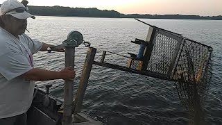 Commercial Crab fishing  Chesapeake Bay  Catching Blue Crabs [upl. by Akemak]