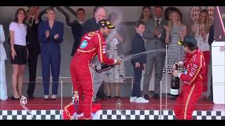 Charles Leclerc Home Win Celebration  Monaco Grand Prix Champagne Celebration [upl. by Ettenay]