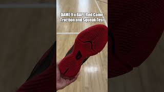 Adidas DAME 9 x BAPE Red Camo Traction and Squeak Test [upl. by Ajani129]