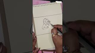 meena cartoon quick drawing 2  meena quick drawing tutorial  shorts meenaarts cartoondrawing [upl. by Dall]