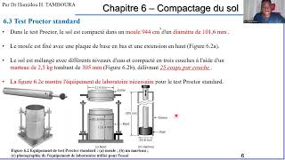 Mécanique du solChapitre 6 – Compactage du sol Partie 2 Standard Proctor Test Partie 1 [upl. by Faust183]