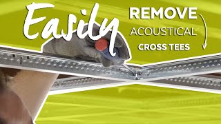 Easily Remove Acoustical Cross Tees  Armstrong Ceiling Solutions [upl. by Eadnus]