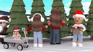 Buying Our Family Christmas Tree  Meeting Santa   Bloxburg Family Roleplay [upl. by Aikkin449]