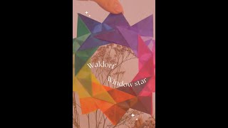 Waldorf Window Star＊DIY＊ トランスパレントペーパー＊折り方 ＊ドイツ＊クリスマス＊アドヴェント [upl. by Alisha328]