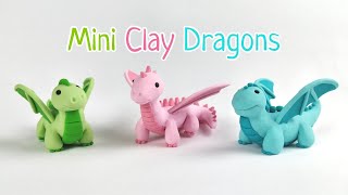 Easy Mini Clay Dragons  Polymer Clay Tutorial [upl. by Hatfield]