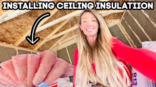 IS THIS RIGHT  CEILING INSULATION in the SHE SHED [upl. by Aikenat784]