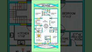 35X50 EAST FACING 3BHK HOUSE PLAN shorts [upl. by Yzzo]