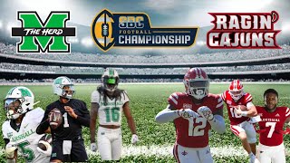 Marshall Herd v Louisiana Ragin Cajuns  Sun Belt Conference Championship  College Football 25 [upl. by Rebekkah]