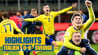 BRAGDEN PÅ SAN SIRO  Highlights VM playoff  Sverige  Italien 00 [upl. by Laud]