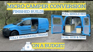 VW Caddy MICRO CAMPER Conversion FINISHED BUILD [upl. by Carine]