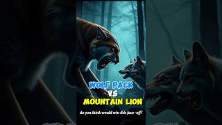 Wolf Pack vs Mountain Lion  Nature’s Fiercest Battles Nature trending animals shorts facts [upl. by Hafinah]