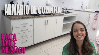 Como fazer Armário de cozinha  Balcão da Pia  Rebeca Salvador DIY [upl. by Gnas15]