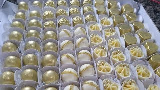 MINI TRUFAS  BRANCO E DOURADOAprenda a fazer esse lindo doce fino [upl. by Hochman]