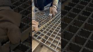 Building a Square Grid Wire Fence Satisfying Steel Fence Installation [upl. by Arayk]