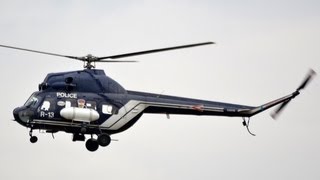 Hungarian Air Police WSK Mi2 engine stop autorotation practice at Budaörs airfield Hungary [upl. by Celestina]