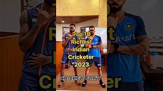 Top 10 Richest Indian Cricketer 2023 trending youtubeshorts cricket shortvideo [upl. by Avril]