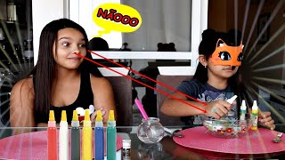 DESAFIO SLIME COM TRÊS CORES DE COLA  3 Colors Of Glue Slime Challenge [upl. by Nellek500]