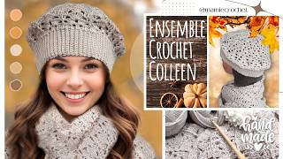 😍 BERET avec DIAGRAMME DENTELLE AU CROCHET 🤪 TUTO1️⃣ COLLEEN SI FEMININ amp ÉCONOMIQUE MamieCrochet [upl. by Ardnua814]