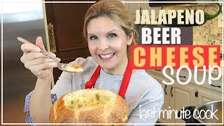 Beer cheese soup  instant pot recipe with jalapeno [upl. by Hgielyk]