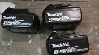 Makita Batteries Which is heavier [upl. by Anwadal280]