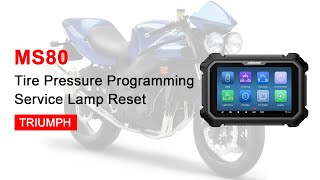 MS80TRIUMPH Tire Pressure Programming and Service Lamp Reset [upl. by Becht]