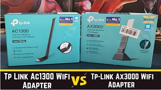 Tp Link Ac1300 Vs TpLink Ax3000 High Gain Wireless USB Adapter Detail Comparison  Speed Test [upl. by Hermione]