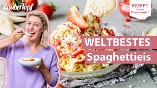 😍🍦 Cremiges Spaghettieis mit Erdbeersoße einfach selber machen  Thermomix® Rezept [upl. by Solberg470]