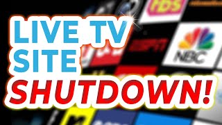 Popular FREE Live TV Website Shut Down [upl. by Anelrihs]