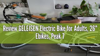 Review GELEISEN Electric Bike for Adults 26quot Ebikes Peak 750W 500W Electric Cruiser Bike with 696W [upl. by Anairo]