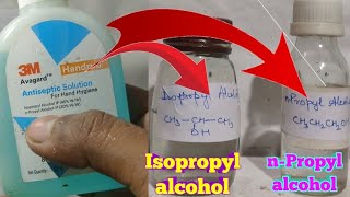 Extracting Isopropyl and npropyl alcohol from Handrub [upl. by Towland336]