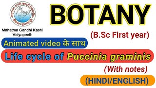 Botany for BSc  Life cycle of Puccinia graminis tritici [upl. by Ynamad]