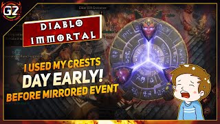 Huge Mistake Used My Crest Before Mirrored Jewels  Diablo Immortal [upl. by Otreblig]