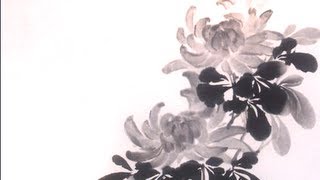 Chrysanthemum sumie painting  菊 [upl. by Shlomo]