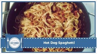 Easy And Healthy Dinner Recipes  Hot Dog Spaghetti [upl. by Hansel]