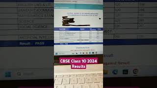 CBSE Class 10 2024 Results  CBSE Class 10 2024 Marksheet cbseclass10 class10result ytshorts [upl. by Bucky33]