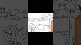 Easy Drawing A Autumn Season Scenery shortvideo shorts drawing art easydrawing [upl. by Treharne]